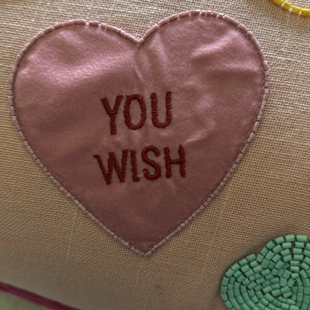 Cupcakes and Cashmere Valentines  Conversation Heart Pillow